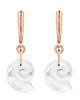 kolczyki swarovski Kolczyki z różowego złota z muszelkami SWAROVSKI CRYSTAL