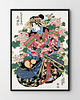 plakaty Plakat Gejsza w kwiatach  Azja azjatyckie