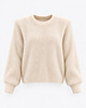 swetry damskie  Sweter Crew Neck Super Kid Mohair Ecru z odpinanymi poduszkami