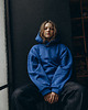 bluza z kapturem damska Bluza z kapturem, kobaltowa niebieska