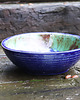 umywalki Ręcznie wykonana umywalka ceramiczna unikatowa - Granat i Turkus