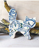 magnesy Kot - ceramiczny rustykalny magnes z liśćmi