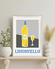 grafiki i ilustracje Plakat z drinkiem Limoncello (grey version) - plakat w włoskim stylu