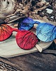 okulary damskie Okulary drewniane z grawerem fal  Polski produkt