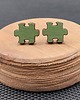 kolczyki drewniane Kolczyki drewniane PUZZLE ZIELONE