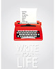 plakaty Write your life - retro plakat - grafika A3
