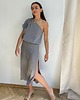 spódnice midi Silver grey spódnica Bossy premium