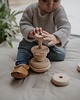 klocki i zabawki drewniane Drewniana Piramida Las  - naturalna