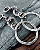 kolczyki wire wrapping Duże oksydowane kolczyki koła