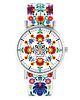 zegarki damskie Zegarek - Folkowa mandala - folk biały, nato