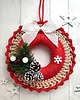 wianki bożonarodzeniowe Wianek świąteczny handmade ze sznurka