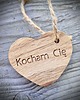 breloki Brelok serce z drewna, Kocham Cię
