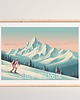plakaty PLAKAT GÓRY narty SKI zimowy grafika