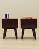 szafki Komplet szafek nocnych palisandrowych, duński design, lata 70, produkcja: Dania