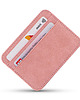 portfele damskie Portfel skórzany na karty różowy
