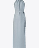 sukienki maxi damskie Lniana sukienka elegancka maxi - Amalfi Błękitny