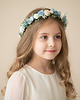wianki komunijne Delikatny wianek na głowę błękit