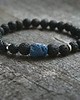 biżuteria męska męska bransoletka : LAVA : black & blue