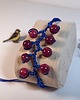 bransoletki wire wrapping Bransoletka gałązka z fuksjowymi agatami