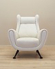 fotele Fotel biały, włoski design, lata 80, produkcja: Włochy