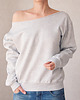 bluza bez kaptura damska Szara bluza cięta ze ściągaczami