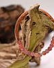 bransoletki - inne Bransoletka miedziana handmade z koralikami: agat