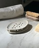 mydelniczki Ceramiczna Mydelniczka Owalna z Odpływem Pearl White