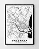 plakaty Plakat Walencja mapa