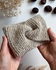 opaski do włosów Wełniana opaska twist, 100% alpaka, beżowa