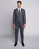spodnie męskie Eleganckie spodnie męskie cori w kant niebieski slim fit