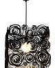 lampy wiszące LAMPA KEIKO czarna glamour róże duża