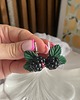 kolczyki z masy plastycznej Kolczyki z jagodami jeżyna. Handmade Polska. Polimerowa glina
