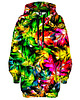 bluza z kapturem damska Bluza Oversize Tunika DR.CROW Jungle Leaves