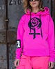 bluza z kapturem damska Bluza neonowa różowa damska Dream Religion