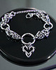 bransoletki - inne Chain mail y2k goth*Hexed Heart* bransoletka stal nierdzewna