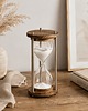 figurki i rzeźby Klepsydra TIMEGLAS drewno mango 16x8 cm