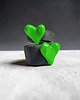 pierścionek z żywicy Pierścień z żywicy : szeroki : HEART : green & black