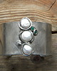 bransoletki wire wrapping Zielony akcent    - BRANSOLETA MANKIET - CUFF