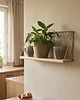 półki Półka wisząca loft drut i drewno beżowa