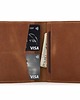 portfele męskie Portfel Slim Wallet na dokumenty i karty męski jasnobrązowy ZC02