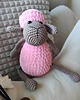 przytulanki dla niemowląt i dzieci Maskotka owieczka na szydełku Baranek bubble pink