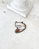 broszki Broszka KOT 14 ręcznie haftowana przypinka kotek