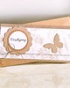 kartki scrapbooking Podziękowanie : dziękujemy : kartka-kopertówka : beż