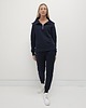 komplety damskie Anisa minimalistyczny lekko dopasowany komplet spodnie i bluza - Navy