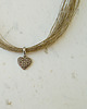 kolie Serce Naszyjnik lniany