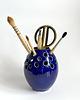 akcesoria różne Pojemnik na pędzle, ceramiczny ręcznie wykonany, ikebana