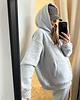 bluza z kapturem damska Bluza Restful grey z kapturem na zamek