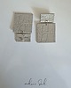 kolczyki - inne Kolczyki RAW, duże skórzane kolczyki bezowe szare skora krokodyla