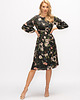 sukienki midi damskie Sukienka MIA z żakardowej wiskozy w kwiaty