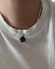 wisiory Handmade naszyjnik z koralików z plecionym owocem fioletową jeżyną